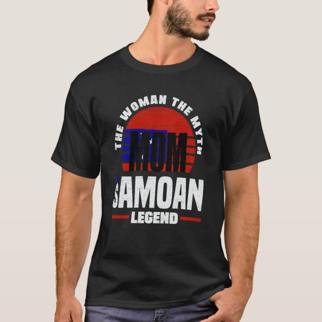 Samoa Samoan Samoa Flag Mothers Day T-Shirt (Front)