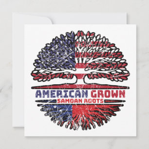 Samoa Samoan US American USA United States Tree Card