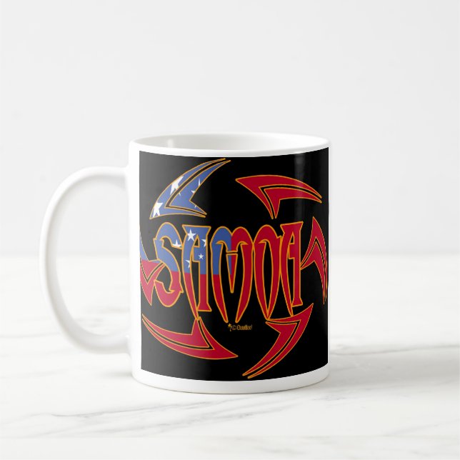 Samoa Tribal Black 2 Coffee Mug (Left)