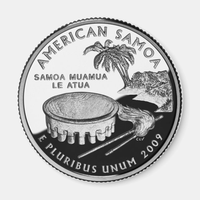 Samoa Trimestre Aimant de réfrigérateur (Devant)