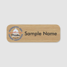 SAMOA Wooden Logo Name Tag