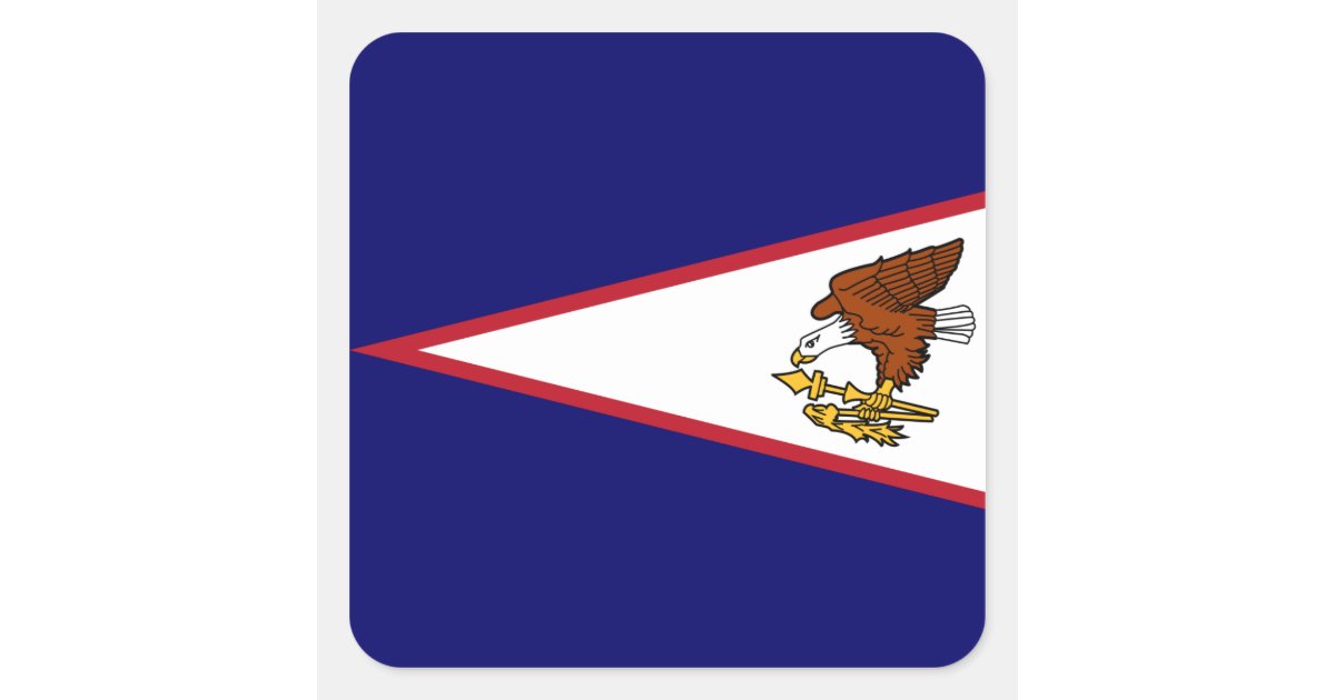Samoan Flag Square Sticker | Zazzle