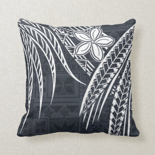 Samoan - Hawaiian - Polynesian Old Tapa Designs Throw Pillow