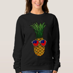 Samoan Pineapple Samoa Flag Sunglasses Summer Time Sweatshirt