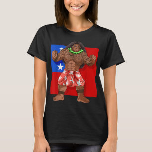 Samoan Pride Polynesian Warrior Samoa Flag T-Shirt