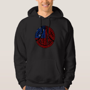 Samoan Pride Polynesian Warrior Tatau Samoa Flag Hoodie