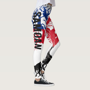 SAMOAN ROOTS Blk Leggings