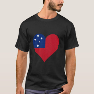 Samoan Roots Heart Samoan Flag Samoa Samoan Pride T-Shirt