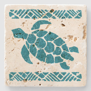 Samoan Tapa Hawaiian Tiki Bar Stone Coaters Stone Coaster