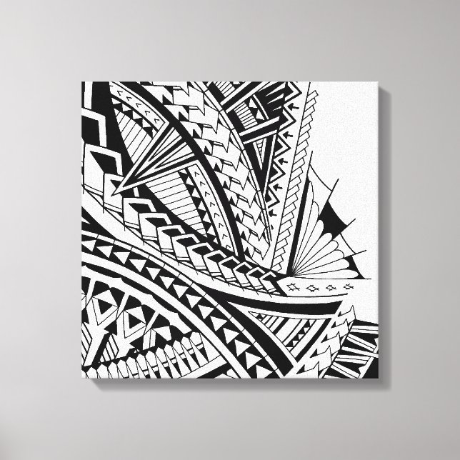 Samoan tribal tattoo art canvas print (Front)