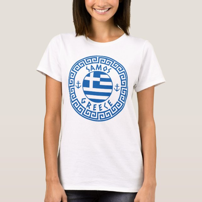 Samos, Greece Flag Women's T-Shirt (Front)