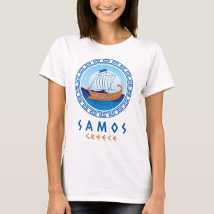 Samos, Greece Greek Ship Design Women's T-Shirt