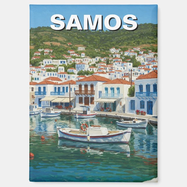 Samos Greece Travel Magnet (Front)