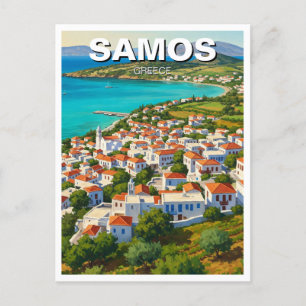 Samos Greece Travel Postcard