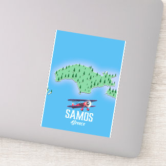 Samos Greek Island map