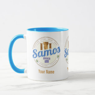 Samos island in Greece retro vintage vacation Mug