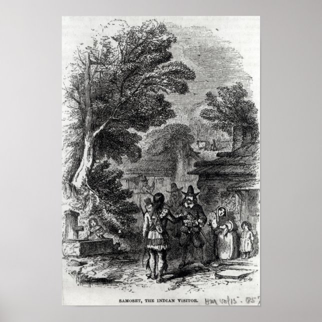 Samoset, the Indian Visitor Poster (Front)