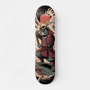 Samouraï Ours Vert guerrier Skateboard