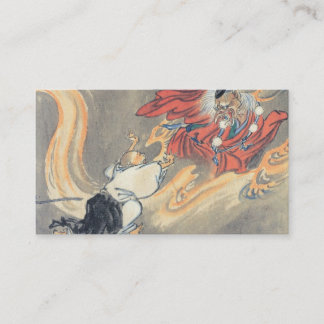 SAMOURAÏS, carte de visite de JAPONAIS de TENGU