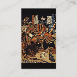 Samouraïs dans le combat, circa la carte de visite