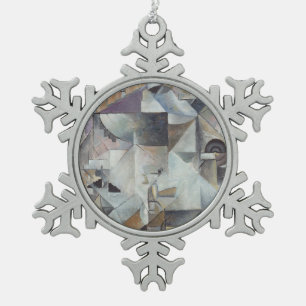 Samovar Snowflake Pewter Christmas Ornament