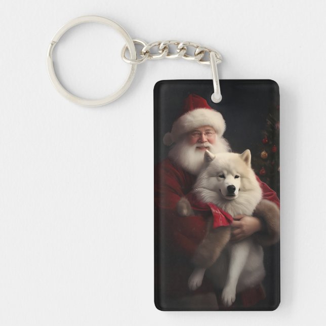 Samoyé Avec Noël Festif Du Père Noël (Devant)