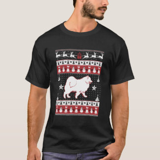 Samoye Chandail de Noël moche Xmas T-Shirt Samoye