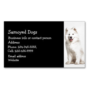 Samoyé Chiens éleveur Carte de visite de l'animal
