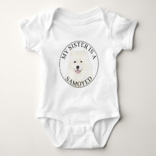 Samoyed Big Sister Baby Bodysuit