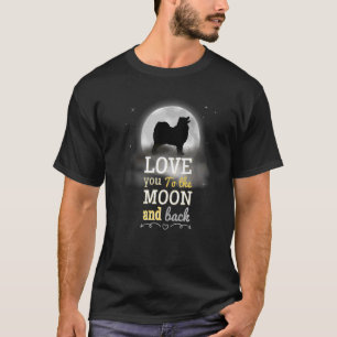 Samoyed Bjelkier Dog Love To The Moon T-Shirt