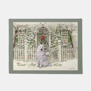 Samoyed Christmas   Doormat