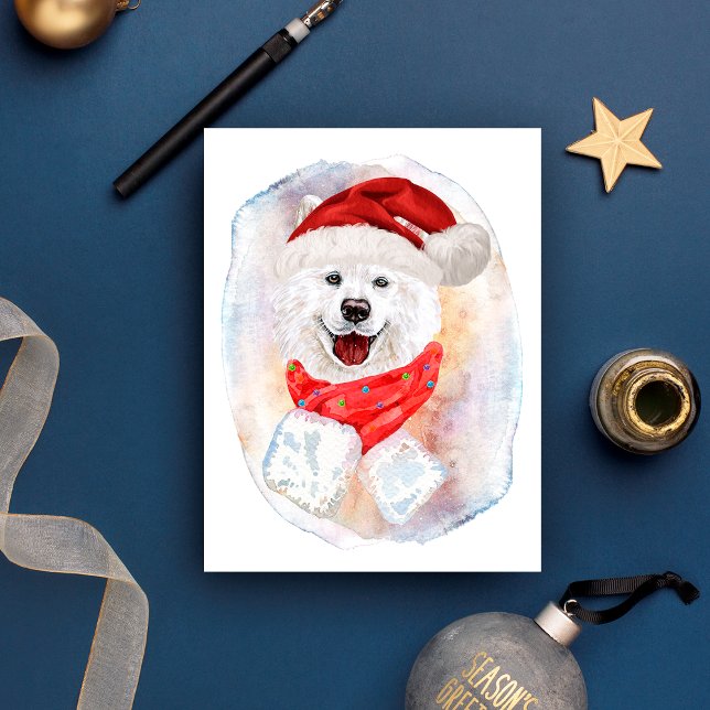 Samoyed Christmas Gifts For Dogs Lovers Holiday Postcard (Creator Uploaded)