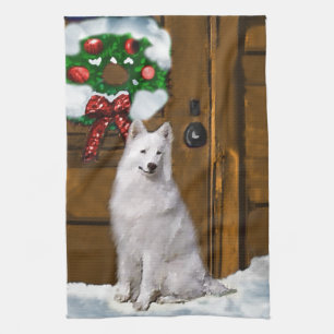 Samoyed Christmas Kitchen Towel