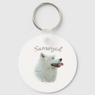 Samoyed Dad 2 Keychain