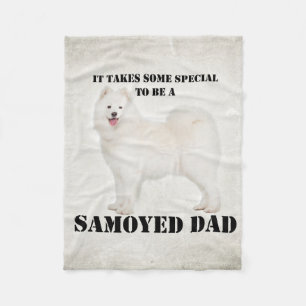 Samoyed Dad Fleece Blanket
