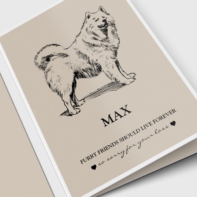 Samoyed de meilleur ami des cartes de sympathie (Pet memorial, pet loss, dog lover sympathy card for a Samoyed dog)