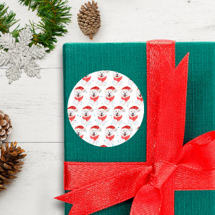 Samoyed Dog Breed Christmas Stars Classic Round Sticker