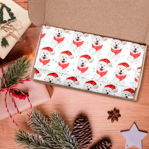 Samoyed Dog Breed Christmas Stars Tissue Paper