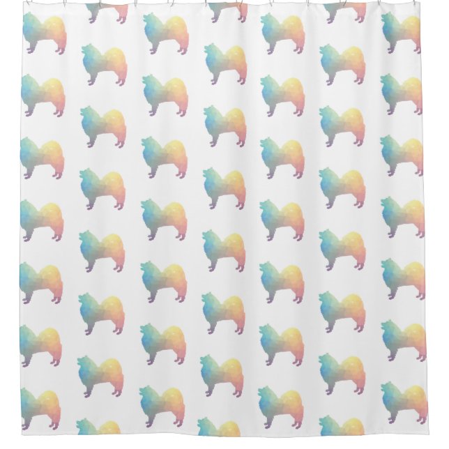 Samoyed Dog Breed Geo Silhouette Pastel (Front)