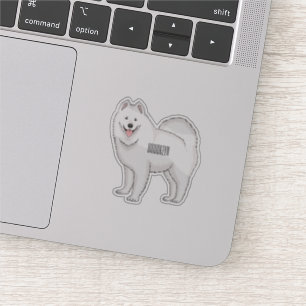 Samoyed dog cartoon illustration
