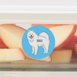 Samoyed dog cartoon illustration