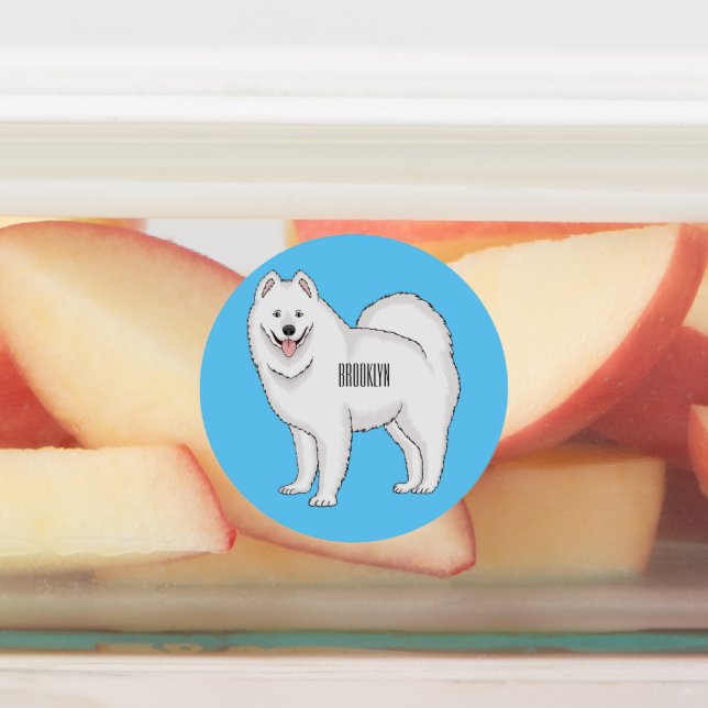 Samoyed dog cartoon illustration  (Affixed)