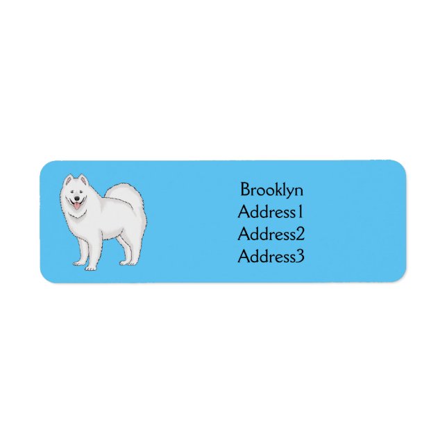 Samoyed dog cartoon illustration (Front)