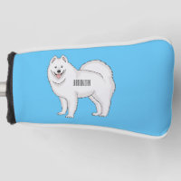Samoyed dog cartoon illustration 