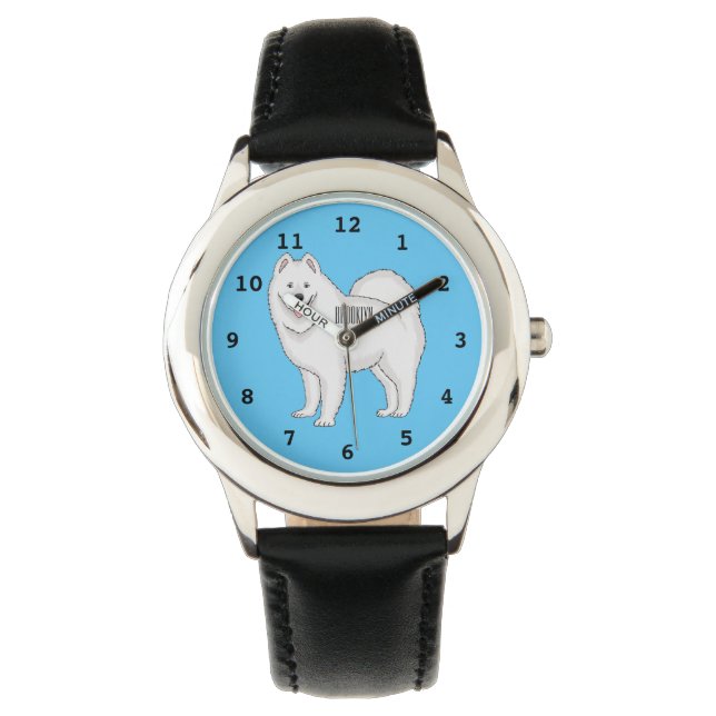 Samoyed dog cartoon illustration watch (Front)