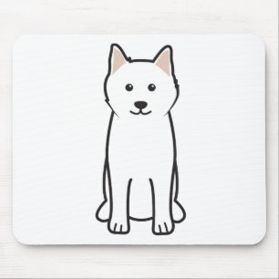 Samoyed Dog Cartoon Mouse Pad