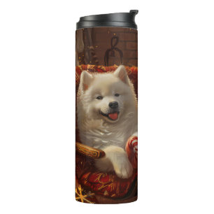 Samoyed Dog Christmas Festive  Thermal Tumbler