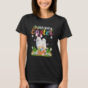 Samoyed Dog Happy Easter Egg Hunt Bunny Ear Easter T-Shirt