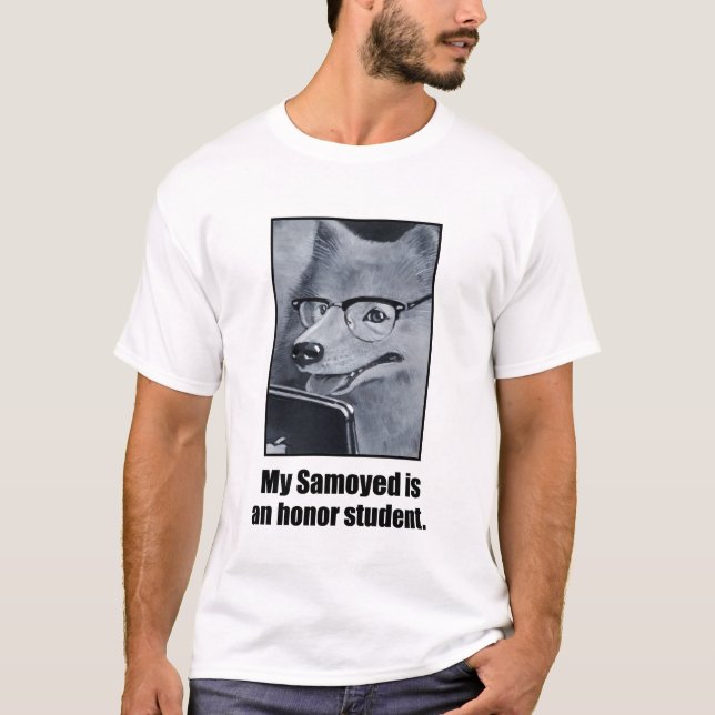 Samoyed Dog Honour Student Men's Tee (Front)