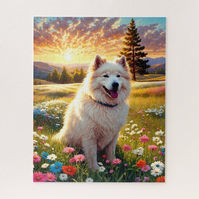 Samoyed Dog   Jigsaw Puzzle (Vertical)